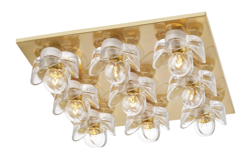 Lighting - Flush Mount Shea 9 Light Flush Mount // Aged Brass 