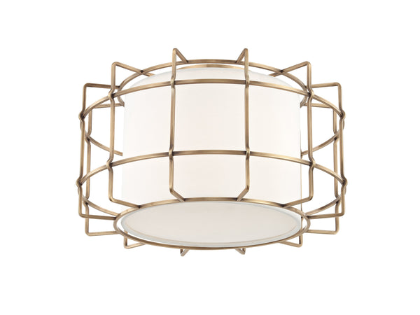 Lighting - Flush Mount Sovereign 2 Light Flush Mount // Aged Brass 