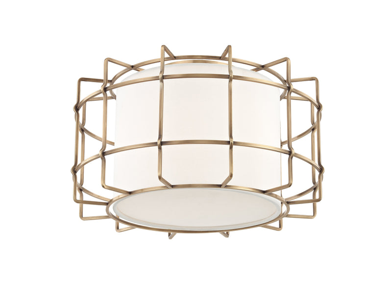 Lighting - Flush Mount Sovereign 2 Light Flush Mount // Aged Brass 