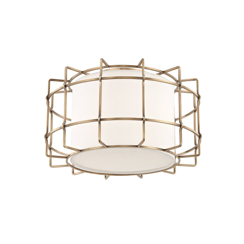 Lighting - Flush Mount Sovereign 2 Light Flush Mount // Aged Brass 