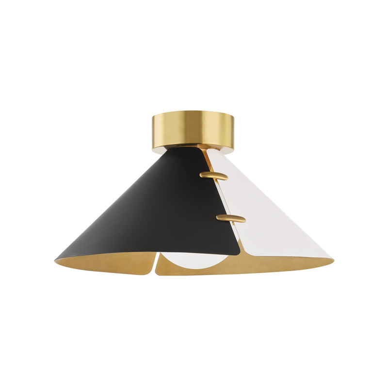 Lighting - Flush Mount Split 1 Light Large Flush Mount // Aged Brass 