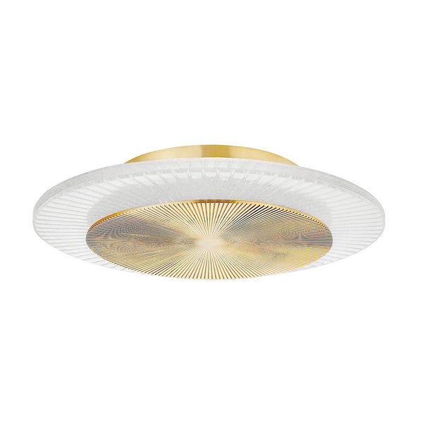 Lighting - Flush Mount Topaz 1 Light Flush Mount // Vintage Polished Brass 