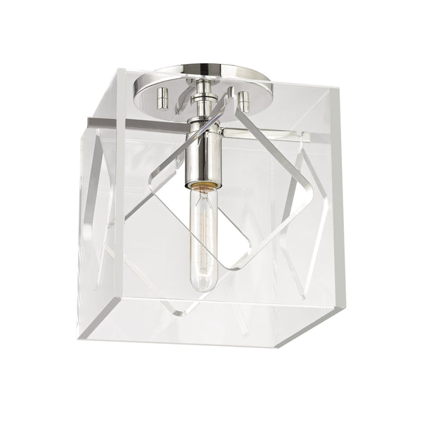 Lighting - Flush Mount Travis 1 Light Flush Mount // Polished Nickel 