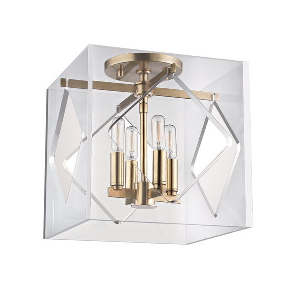 Lighting - Flush Mount Travis 4 Light Flush Mount // Aged Brass 