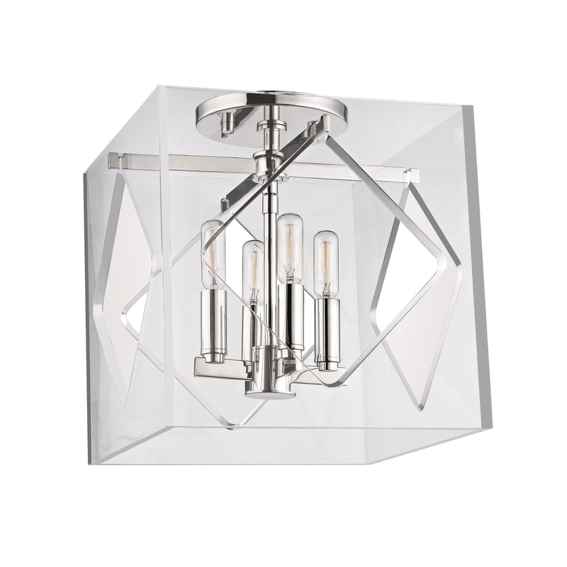 Lighting - Flush Mount Travis 4 Light Flush Mount // Polished Nickel 