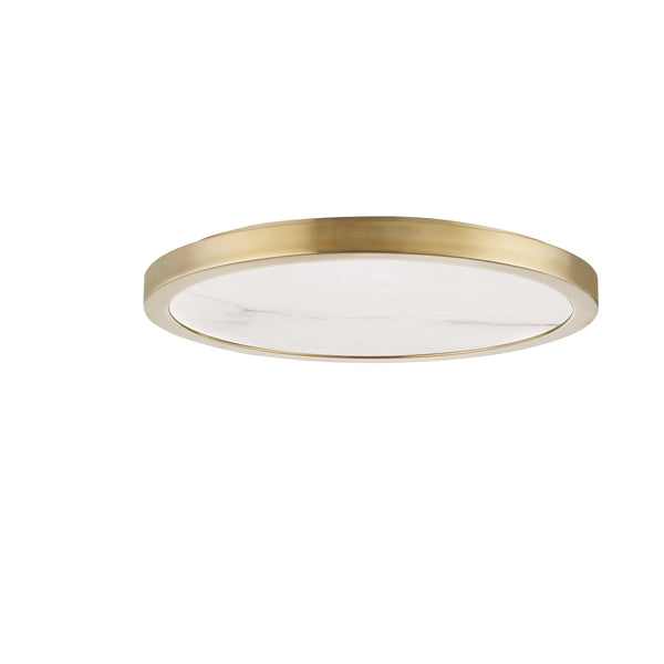 Lighting - Flush Mount Woodhaven 18" Led Flush Mount // Aged Brass 