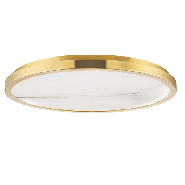 Lighting - Flush Mount Woodhaven 24" Led Flush Mount // Aged Brass 