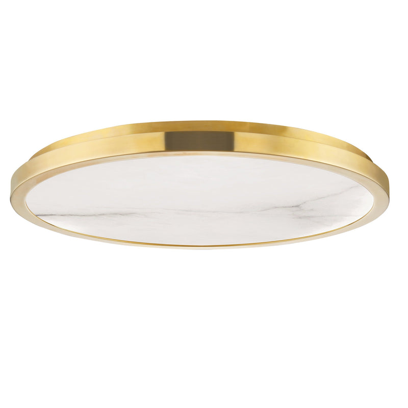 Lighting - Flush Mount Woodhaven 24" Led Flush Mount // Aged Brass 