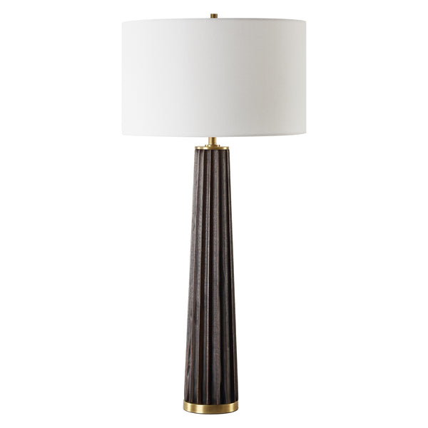 Lighting Forage Dark Scalloped Table Lamp 