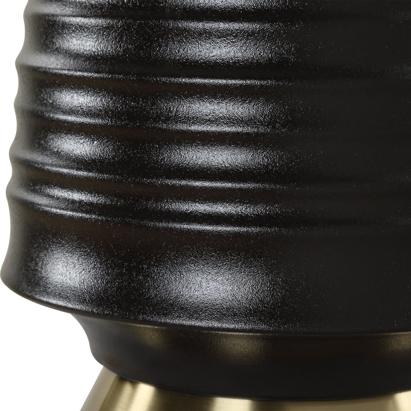 Lighting Foster Black Glaze Table Lamp 