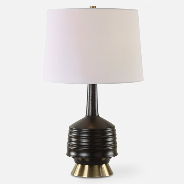 Lighting Foster Black Glaze Table Lamp 