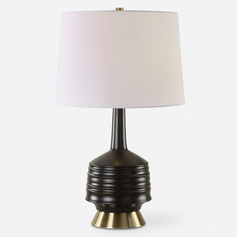 Lighting Foster Black Glaze Table Lamp 