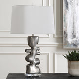 Lighting Free Flowing Nickel Table Lamp 