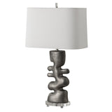 Lighting Free Flowing Nickel Table Lamp 