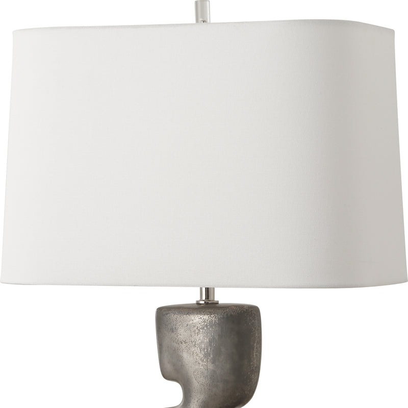 Lighting Free Flowing Nickel Table Lamp 
