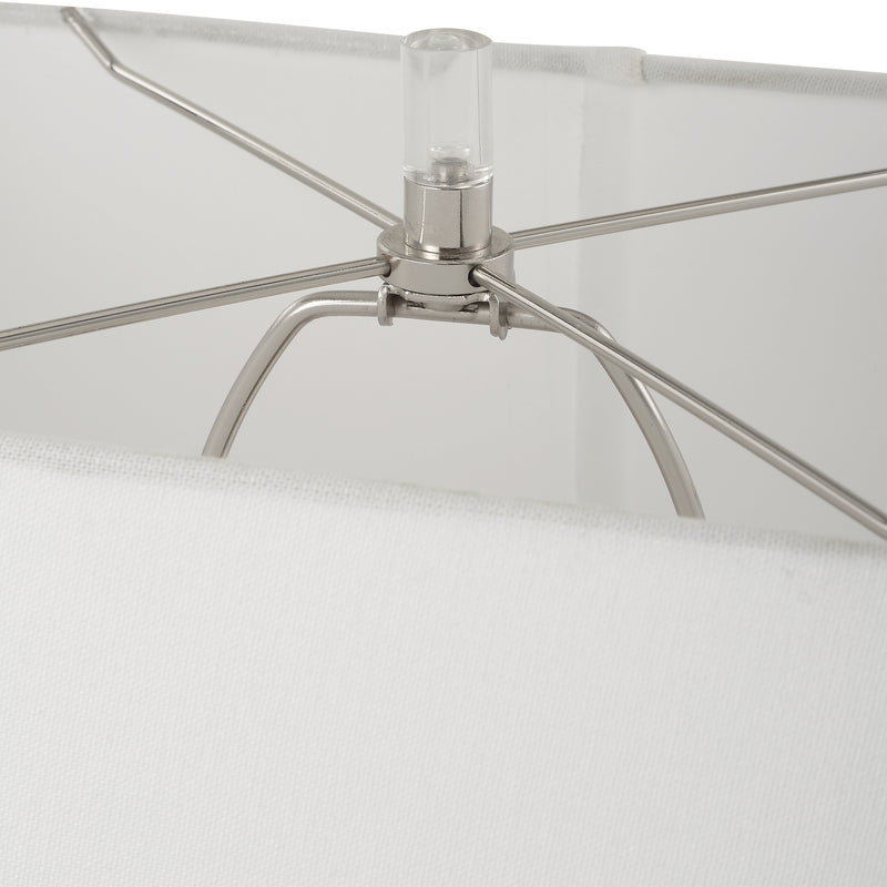 Lighting Free Flowing Nickel Table Lamp 