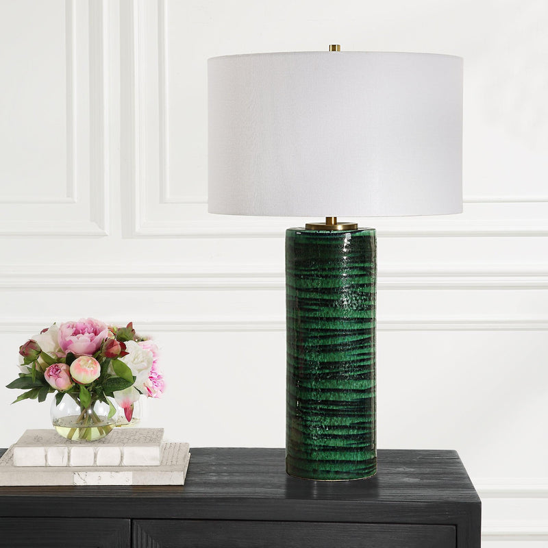 Lighting Galeno Emerald Green Table Lamp 