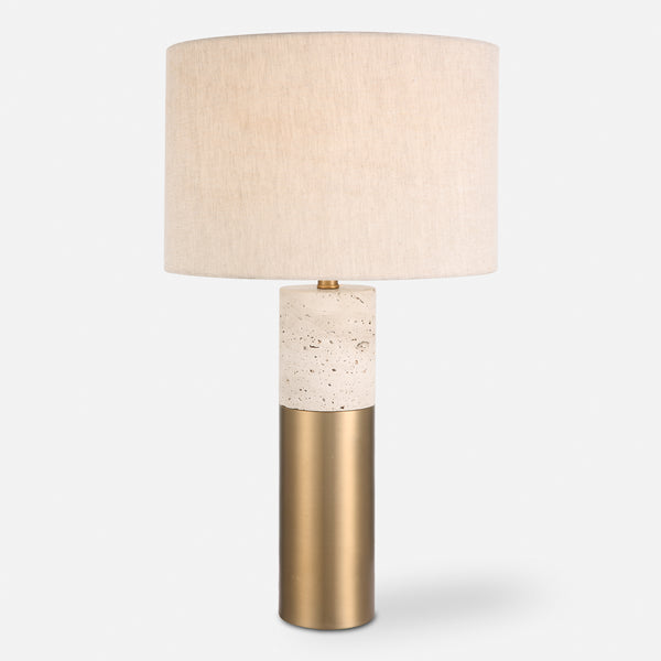 Lighting Gravitas Elegant Brass & Stone Lamp 