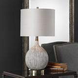 Lighting Hedera Textured Ivory Table Lamp 