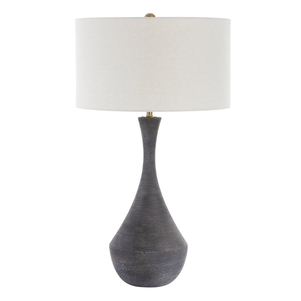 Lighting Helston Dark Charcoal Table Lamp 