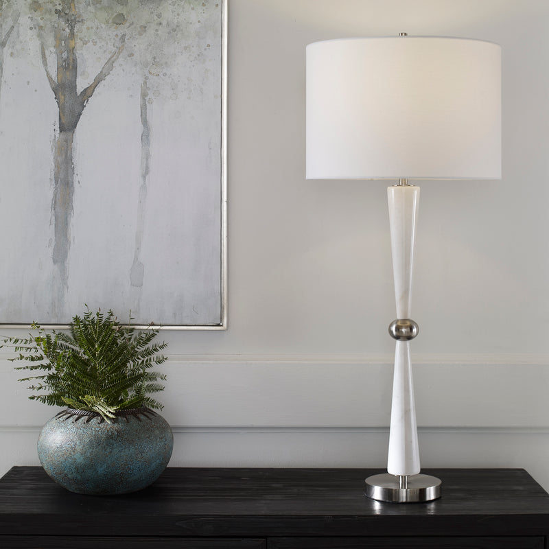 Lighting Hourglass White Table Lamp 