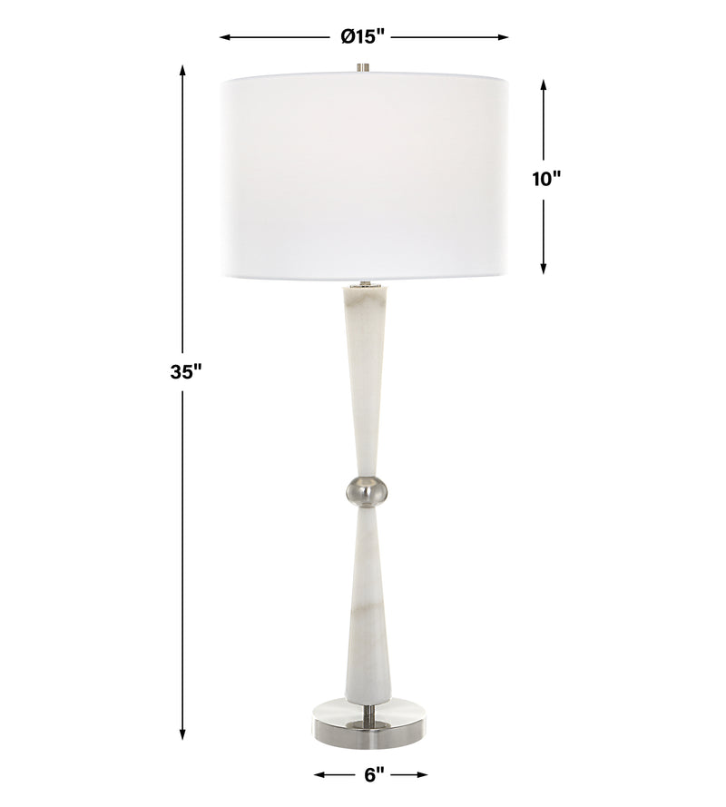 Lighting Hourglass White Table Lamp 