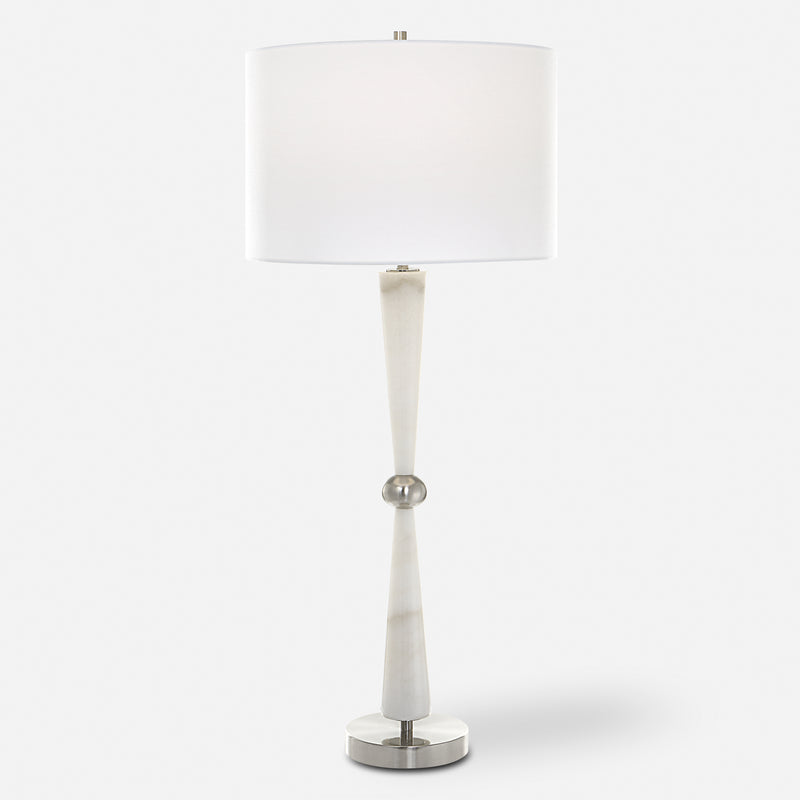Lighting Hourglass White Table Lamp 