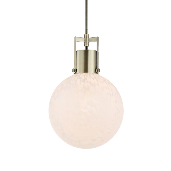 Lighting Huch 1 Light White Glass Pendant 