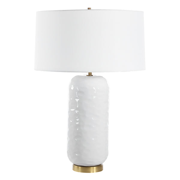 Lighting Iona White Glaze Table Lamp 
