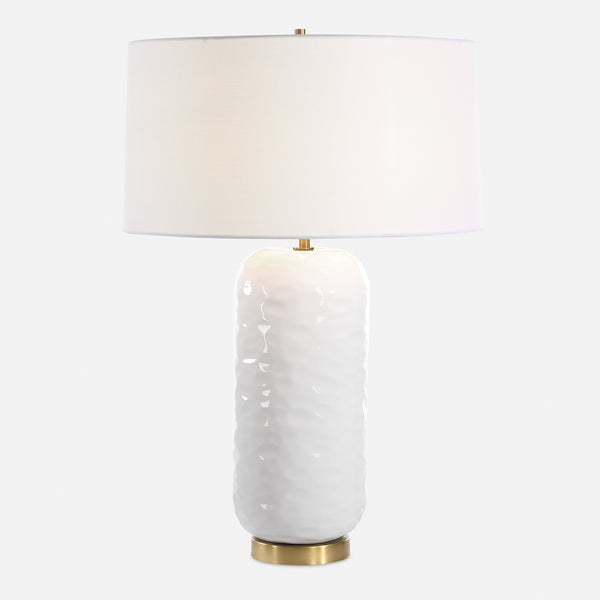 Lighting Iona White Glaze Table Lamp 