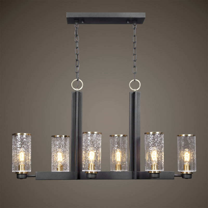 Lighting Jarsdel 6 Light Industrial Island Light 