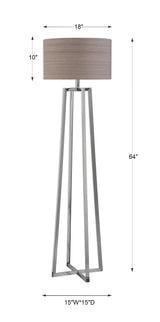 Lighting Keokee Polished Nickel Floor Lamp 