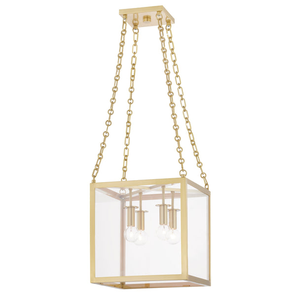 Lighting - Lantern Catskill 4 Light Small Pendant // Aged Brass 