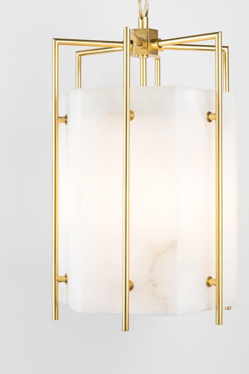 Lighting - Lantern Flatbush 4 Light Small Pendant // Aged Brass 