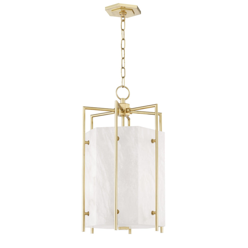 Lighting - Lantern Flatbush 4 Light Small Pendant // Aged Brass 