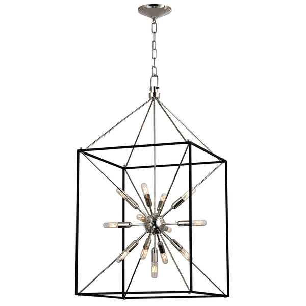 Lighting - Lantern Glendale 13 Light Chandelier // Polished Nickel 