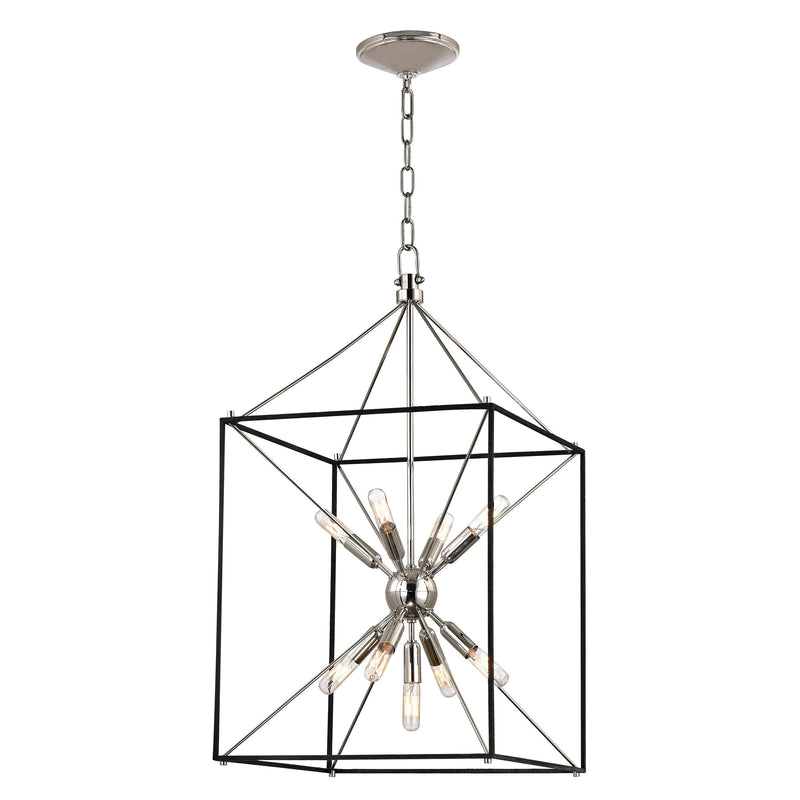 Lighting - Lantern Glendale 9 Light Pendant // Polished Nickel // Large 