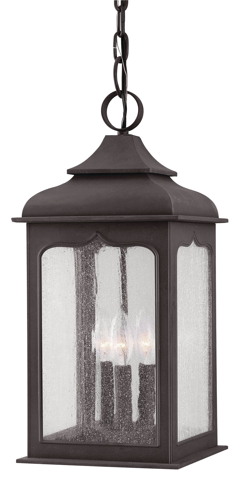 Lighting - Lantern Henry Street 3lt Hanging Lantern Medium // Colonial Iron 