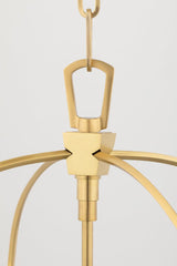 Lighting - Lantern Hollis 4 Light Pendant // Aged Brass // Small 