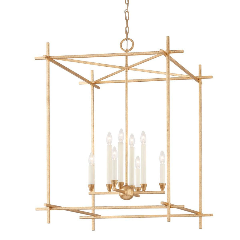 Lighting - Lantern Huck 8 Light Lantern // Vintage Gold Leaf 