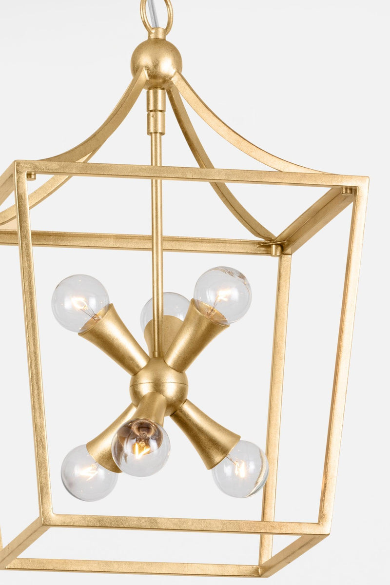 Lighting - Lantern Kendall 6 Light Lantern // Vintage Gold Leaf // Large 