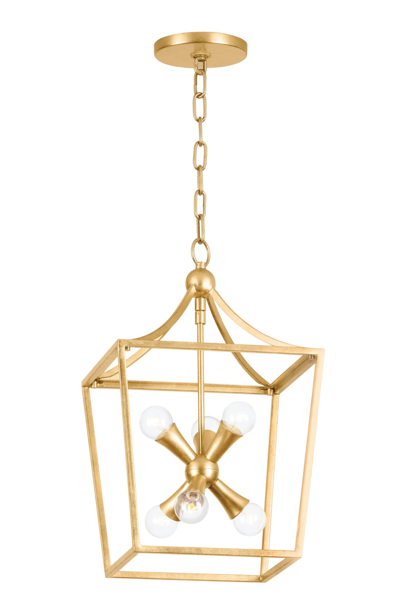 Lighting - Lantern Kendall 6 Light Lantern // Vintage Gold Leaf // Large 