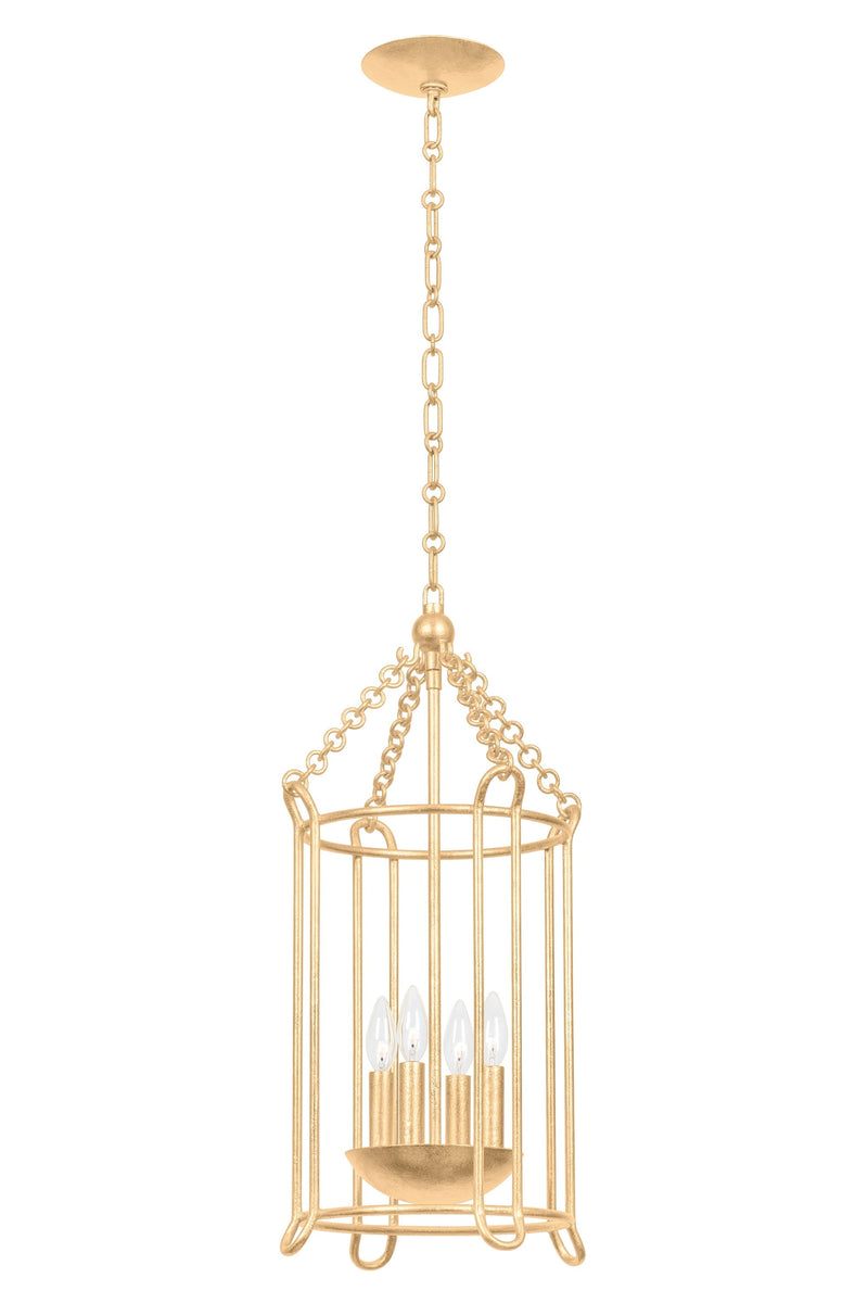 Lighting - Lantern Lassen 4 Light Lantern // Vintage Gold Leaf 