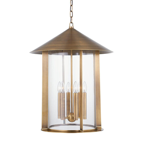 Lighting - Lantern Long Beach 6 Light Interior Lantern // Patina Brass 