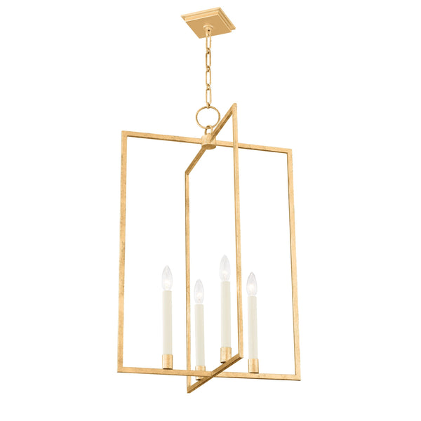 Lighting - Lantern Middleborough 4 Light Large Pendant // Gold Leaf 