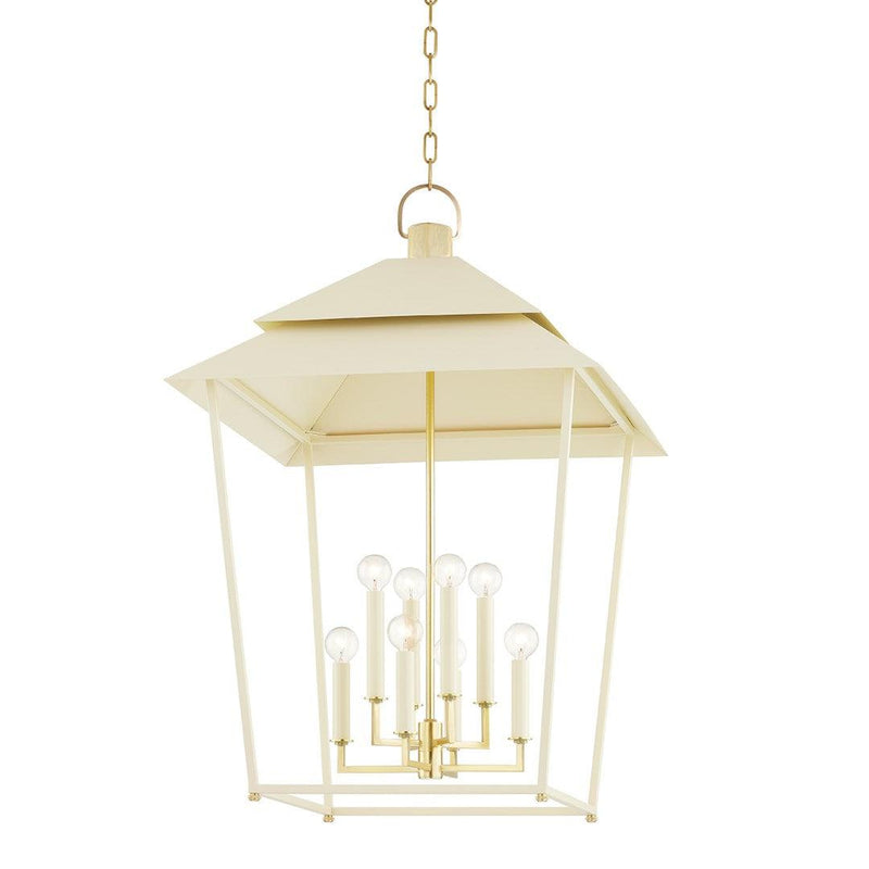 Lighting - Lantern Natick 8 Light Lantern // Cream & Aged Brass 