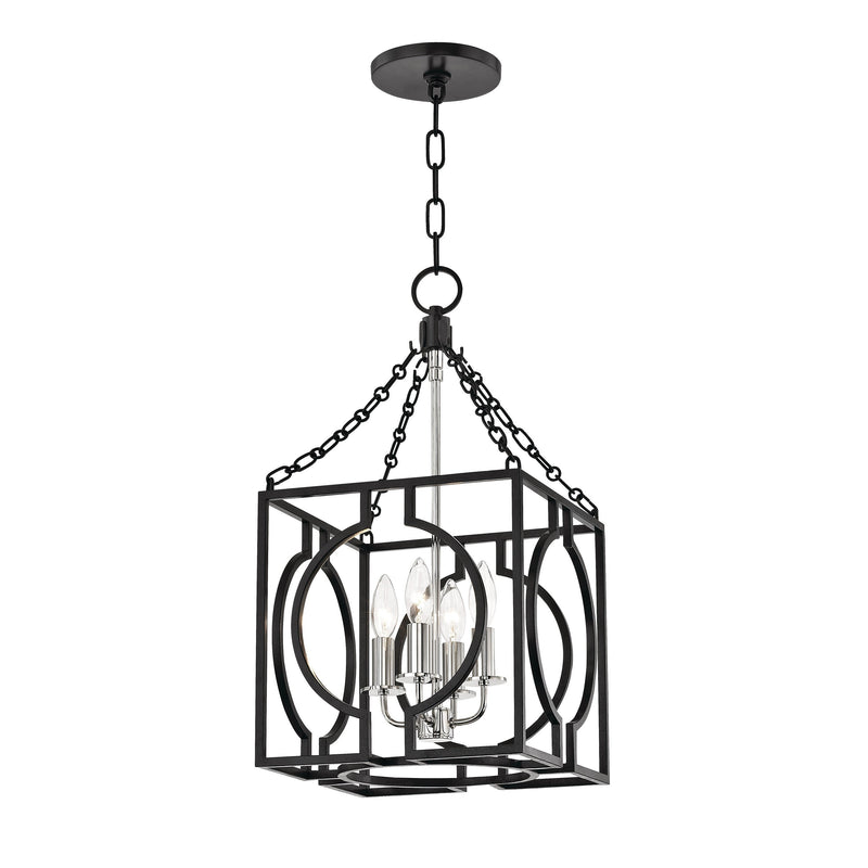 Lighting - Lantern Octavio 4 Light Small Pendant // Aged Iron & Polished Nickel Combo 