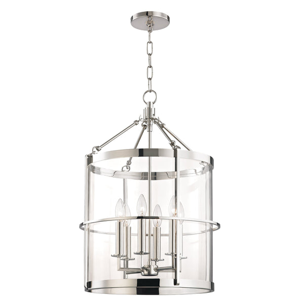 Lighting - Lantern Ren 6 Light Large Pendant // Polished Nickel 