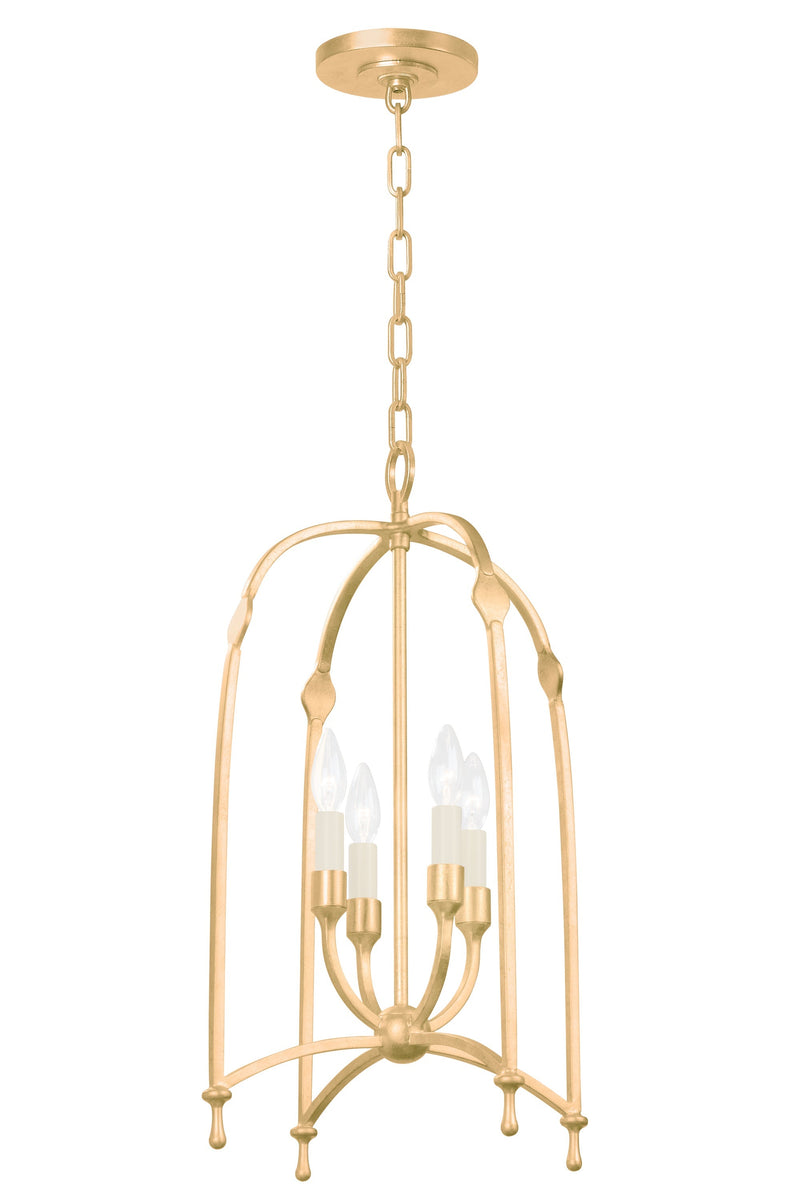 Lighting - Lantern Rhett 4 Light Lantern // Vintage Gold Leaf // Small 