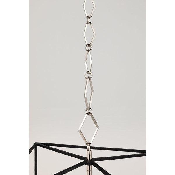 Lighting - Lantern Richie 8 Light Pendant // Polished Nickel & Black 